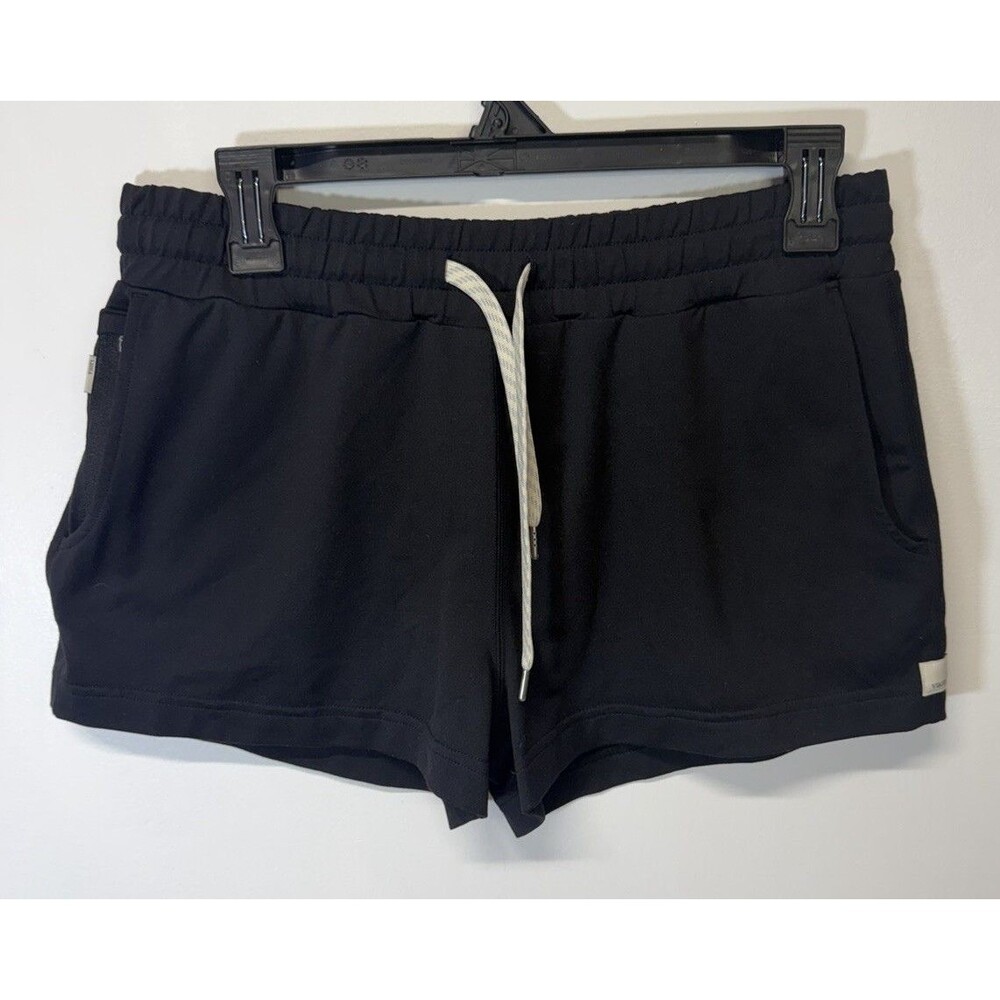 Vuori Halo Performance Short Womens Small Black Deamknit Drawstring Athleisure